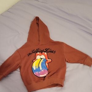 Kids Rust Hoodie with Colorful Graphic